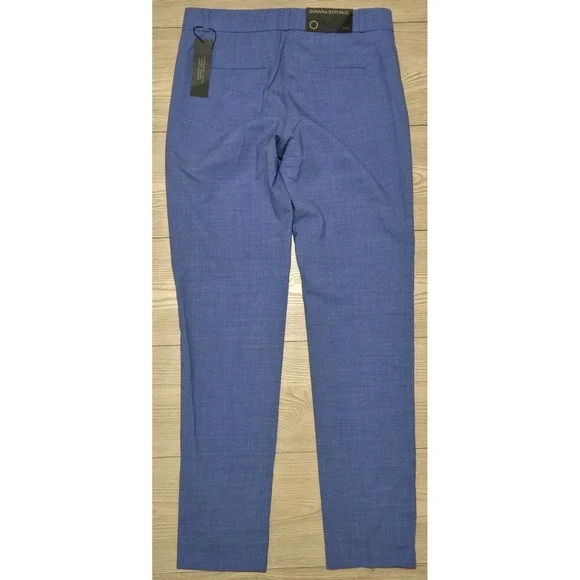 New Banana Republic Ryan Dress Pants Women's Size 0 Preppy Blue NWT - Picture 8 of 9